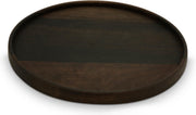 VTwonen - Bord - Mango Hout - Zwart - Ø 30 cm