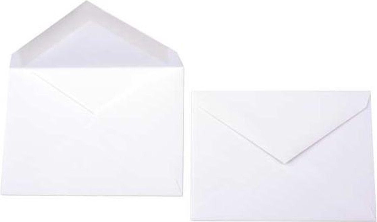 Envelopes White 13x9.2cm Premium Opaque (50 pieces)