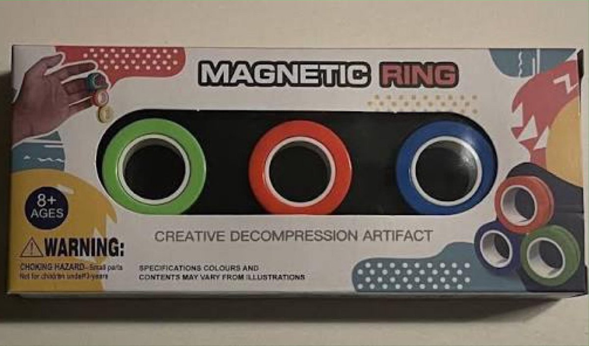 Magnetic Rings 3 stuks-Fidget-Magnetische Ringen-Finger Trucks- Tik Tok
