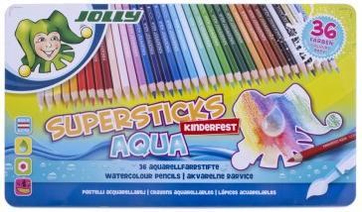 Jolly Supersticks Aqua Aquarelpotloden 36 stuks