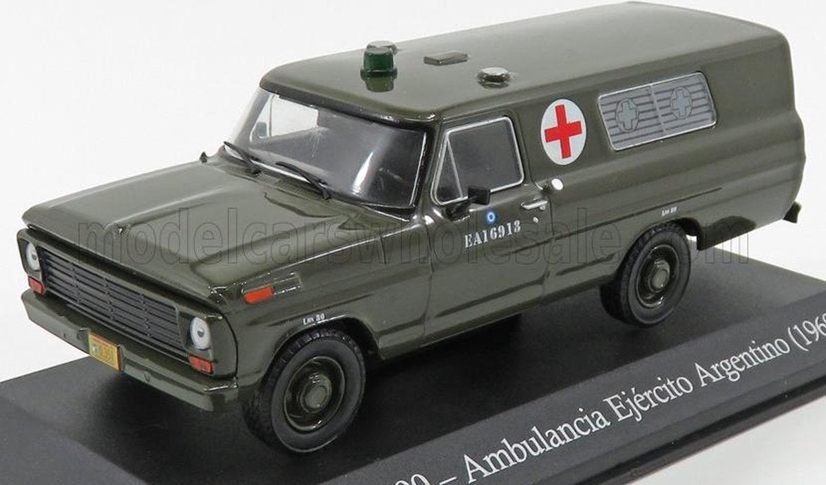 Ford F-100 AMBULANCIA EJERCITO ARGENTIO ARGENTIA SERVICE VEHICLES 1969 1:43