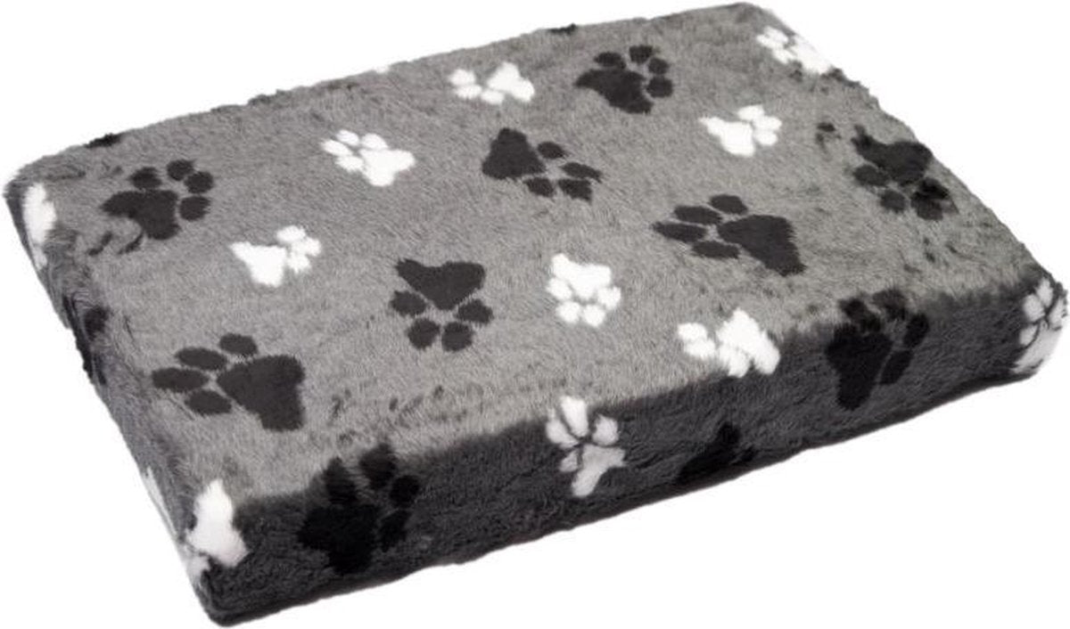 Comfort Kussen Matras omtrek met elastiek Teddy 100 x 75 cm - grijs met poot
