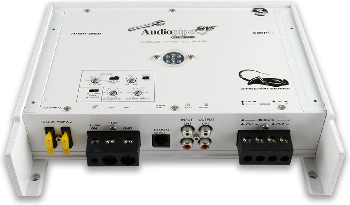 Audiopipe 1400 Watt 520RMS 2-kanaals versterker