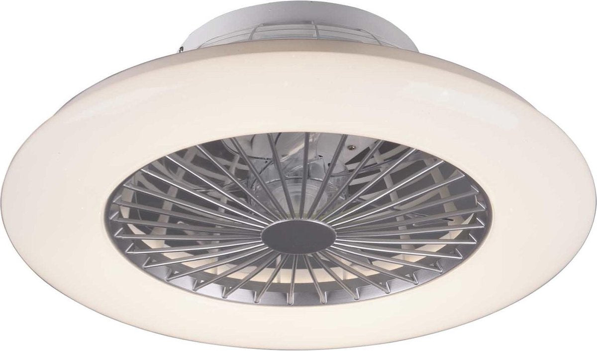 Stralsund Ventilator titaan/wit LED 3000-6000k 3000lm - Modern - Trio - 2 jaar garantie