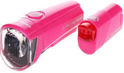 Trelock I-Go / Reego Verlichtingset Batterijen - Roze