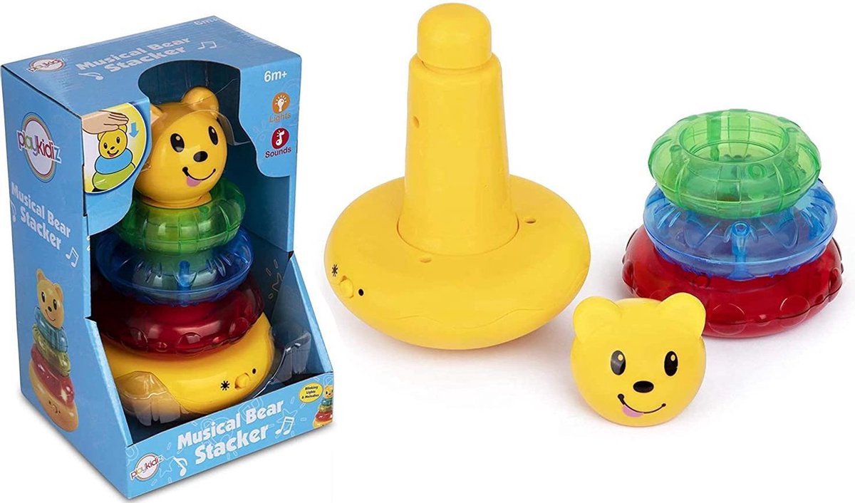 Playkidz Musical Bear Stacker - Beer Kleurenringpiramide
