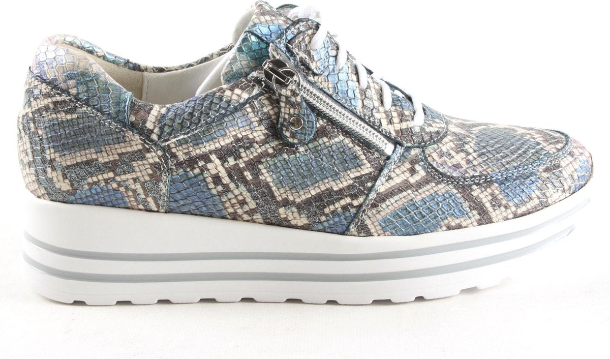 Waldläufer Sneaker 758004 181 267 Taupe Blauw Multi