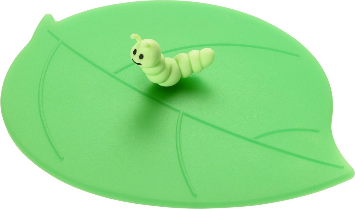 Lurch - Deksel voor drinkglas - Siliconendeksel - set van 8 st. - 10.5cm - Rups