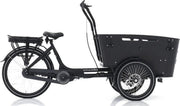 Elektrische bakfiets bakfietsen - fiets - eco - Qivelo Curve 3  Middenmotor Bafang - unisex - matzwart - bruin - shimano naaf versnelling Nexus 7