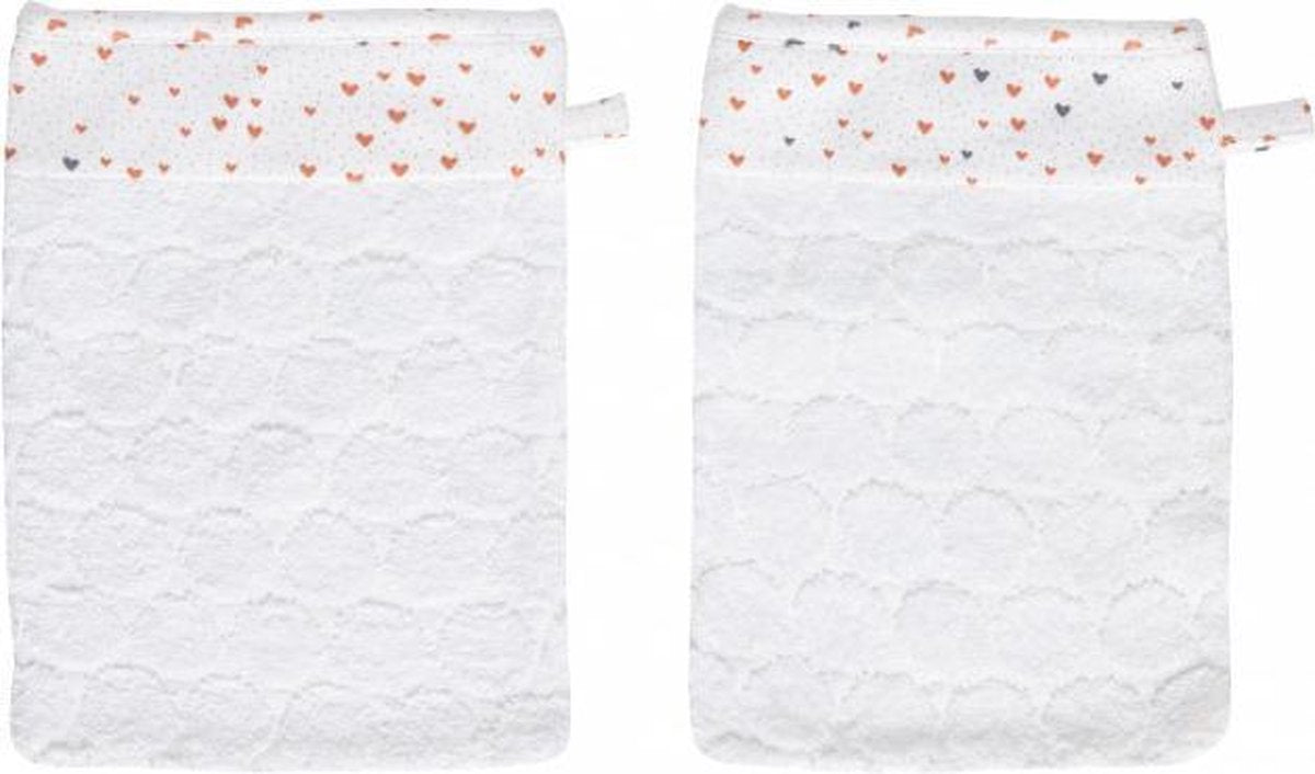 bébé-jou Fabulous Washandjes 2 stuks - Hearts