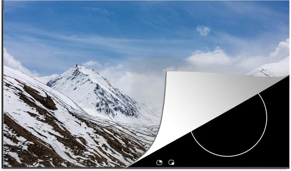 Luxe inductie beschermer Himalaya - 85x52 cm - Pieken Himalaya in winter  - inductiebeschermer