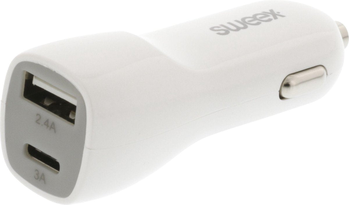 Sweex CH-014WH oplader voor mobiele apparatuur Auto Wit