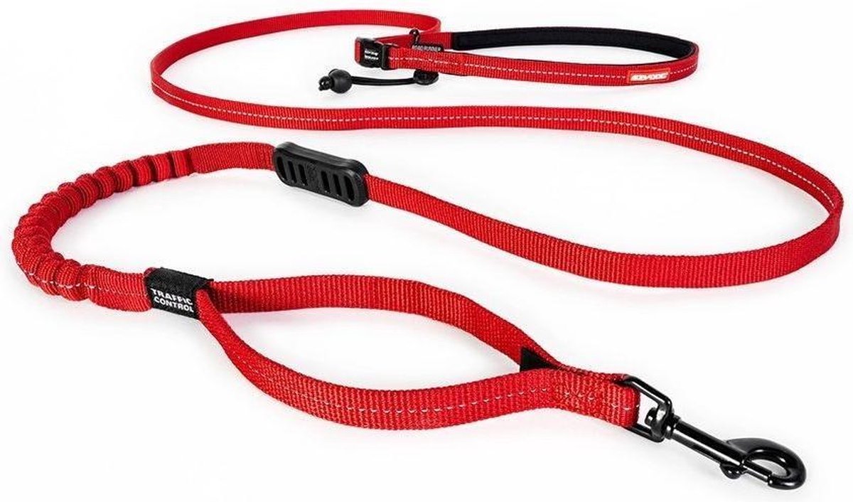 Road Runner LITE Riem - Hardloop hondenriem-Rood-82"