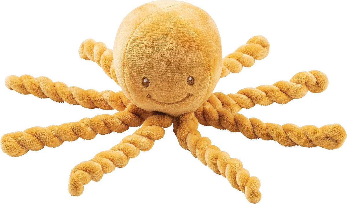 Nattou Octopus Lapidou - Knuffel - 23 cm - Oker