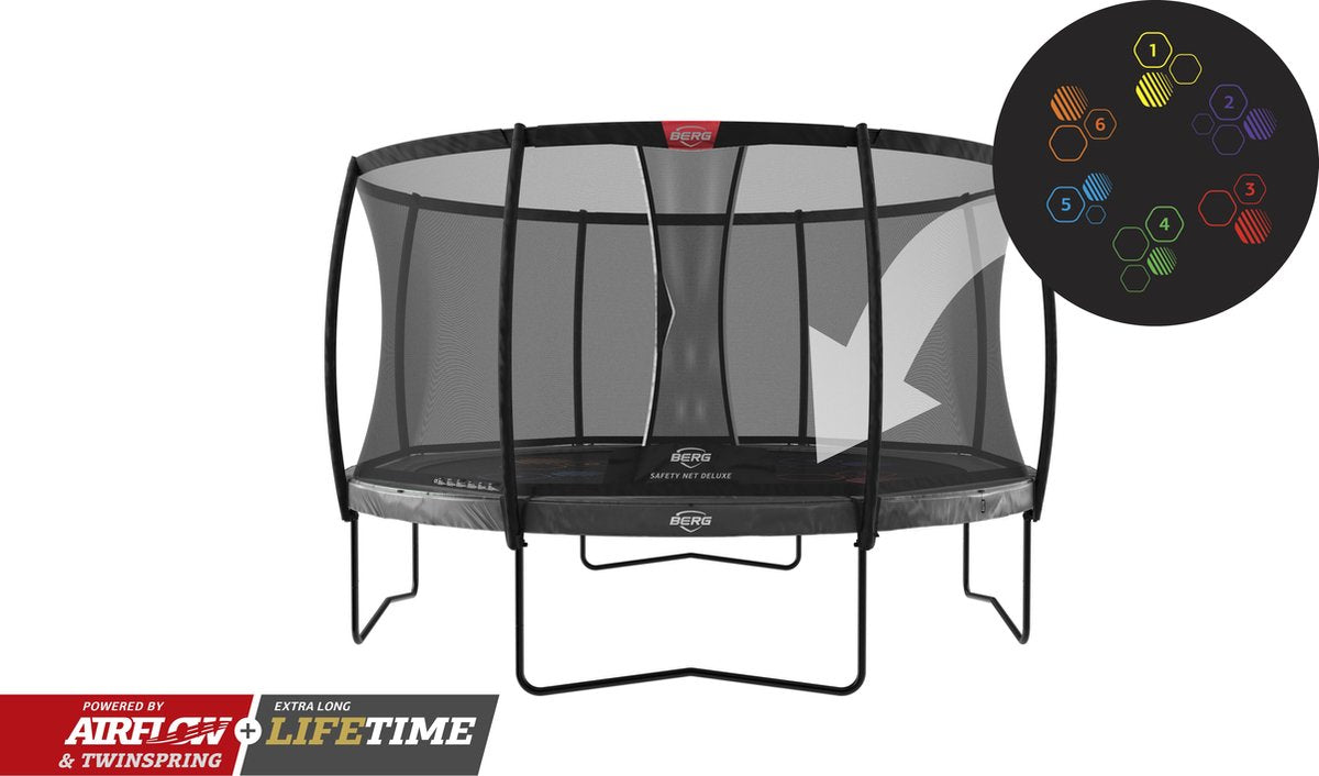 BERG trampoline Elite 430 Levels + Safety Net Deluxe