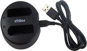 VHBW Camera duo acculader compatibel met Canon LP-E10 accu