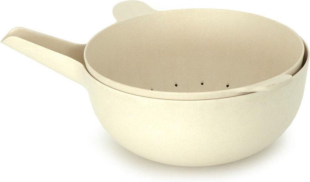 [by EKOBO] Biobu Pronto Schaal handy & vergiet groot - 295x295x145mm - White