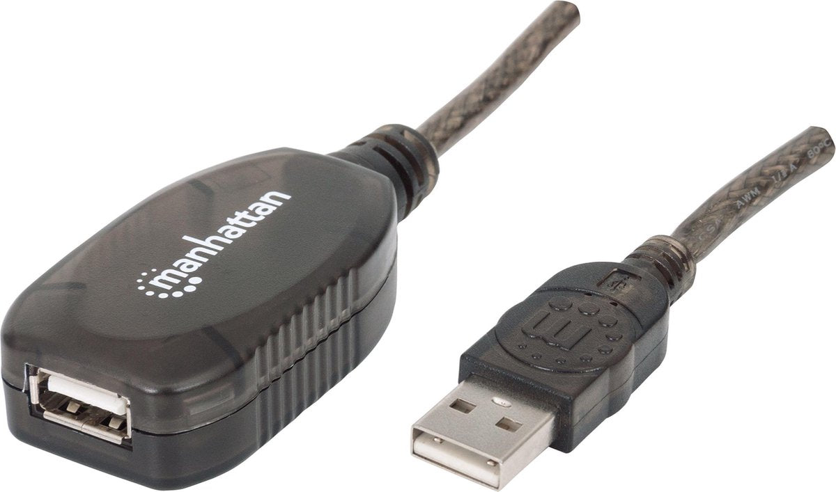 IC Intracom - USB 2.0 A Male naar USB 2.0 A Female - 20 m