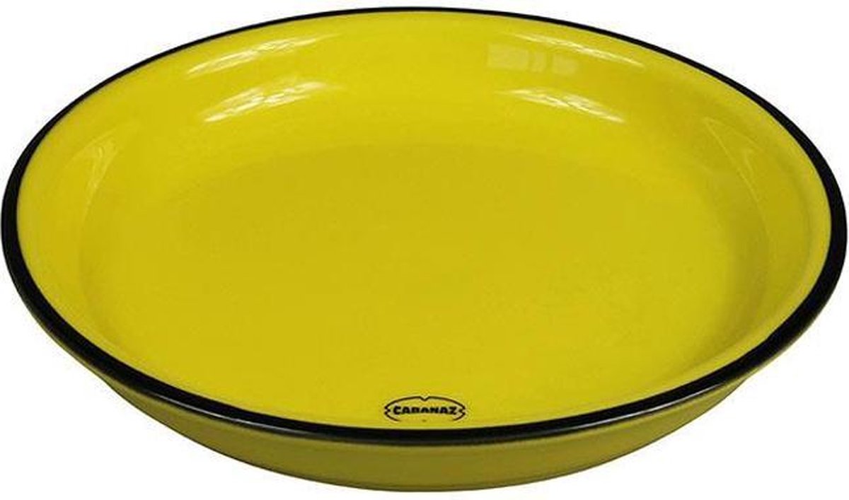 Cabanaz Retro Gebaksbord - emaille geïnspireerd Sunny Yellow