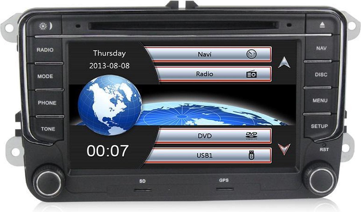 Rns 510 look Autoradio passend voor Volkswagen Seat Skoda - Navigatie - Bluetooth - CD/DVD