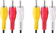 Bandridge VVL5302 composiet videokabels 2 m 3 x RCA Multi kleuren