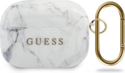 Guess Marble Case voor Apple Airpods Pro - Wit