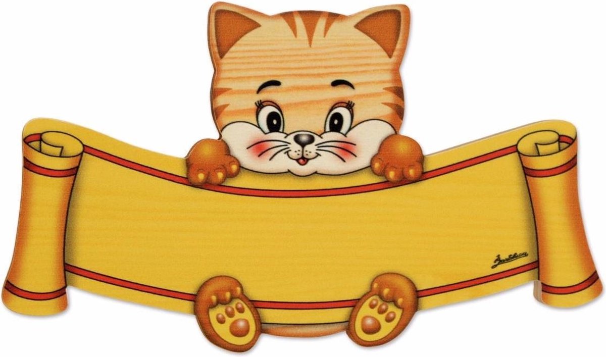 Naambord poes groot hoofd 17
