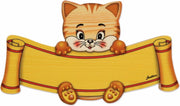 Naambord poes groot hoofd 17