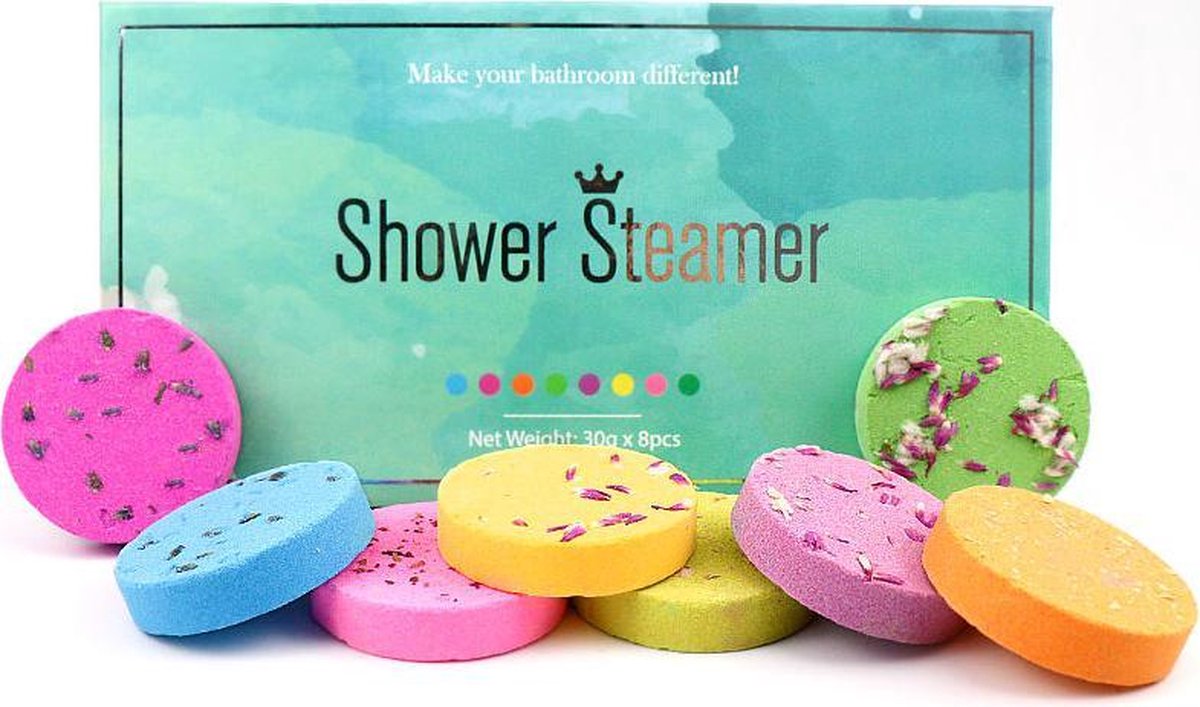 ProblemSolvers Shower Steamers (8 stuks) - Douche Tabletten - 8 Verschillende Geuren - Stoom Tabletten - Aromatherapie - Handgemaakt - Organisch - Eco Friendly