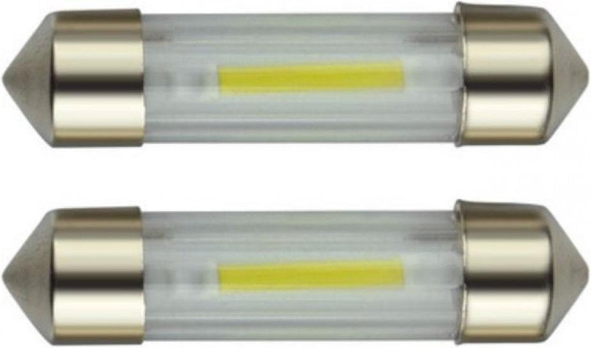 C5W autolamp 2 stuks | LED festoon 36mm | COB warmwit 3000K | 12 Volt