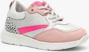 Groot leren meisjes sneakers - Roze - Maat 24