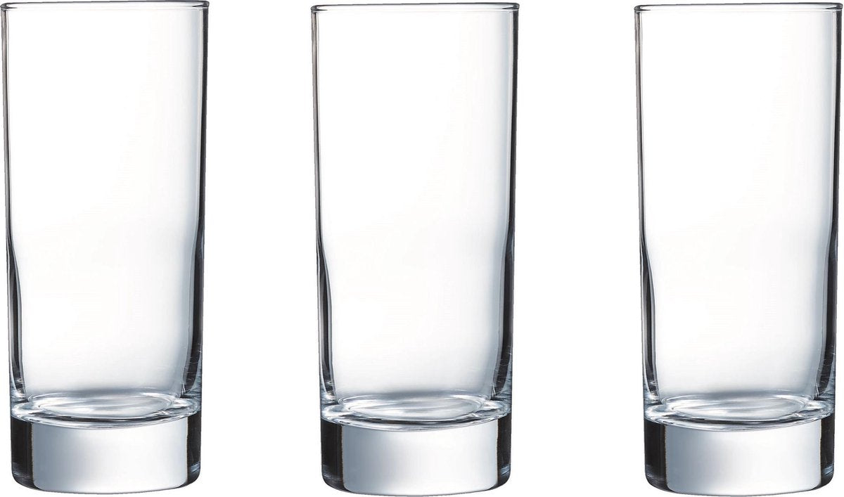 12x Stuks longdrinkglazen transparant 290 ml - Glazen - Drinkglas/waterglas/longdrinkglas