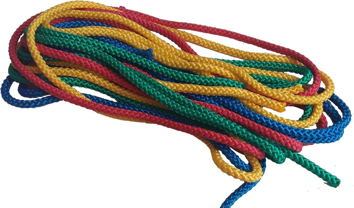 Springtouw | Springtouwen | Jumprope | Gekleurd |3 meter | Set 6 stuks