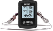 Membeli® Vleesthermometer Dubbele Sonde - BBQ thermometer Oranje met Timer - Kernthermometer - Suikerthermometer - Kookthermometer