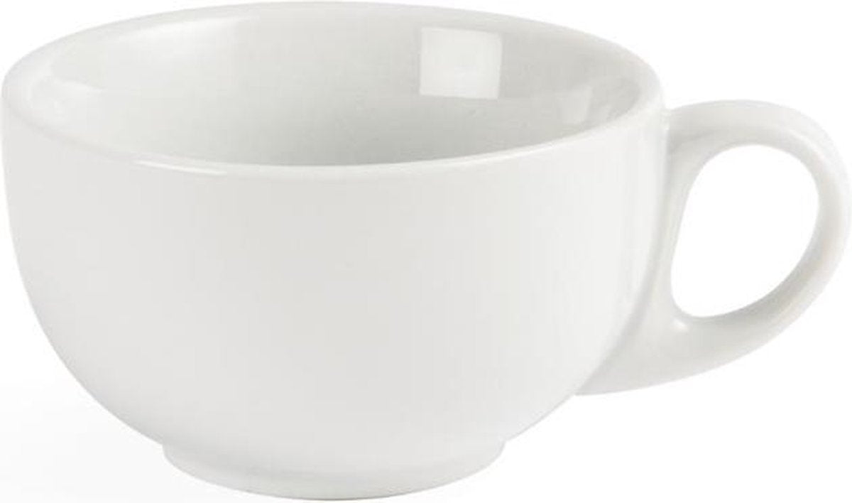 Olympia - Cappuccinokop wit porselein ( set van 12 stuks )