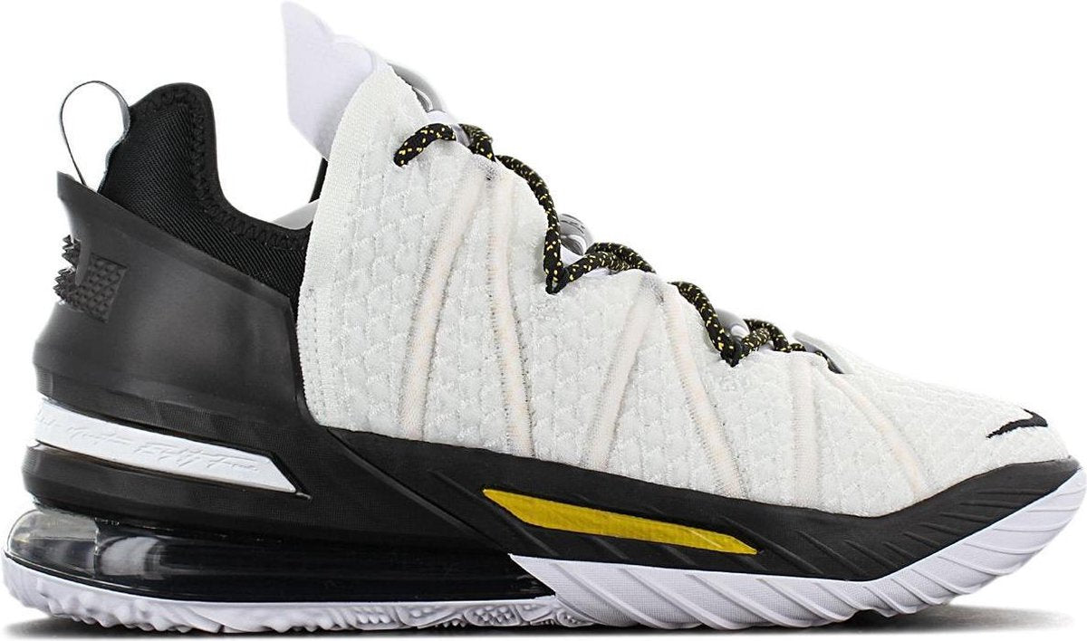 Nike LeBron 18 XVIII - Lakers Home - Heren Basketbalschoenen Sneakers Sport Schoenen Wit CQ9283-100 - Maat EU 41 US 8
