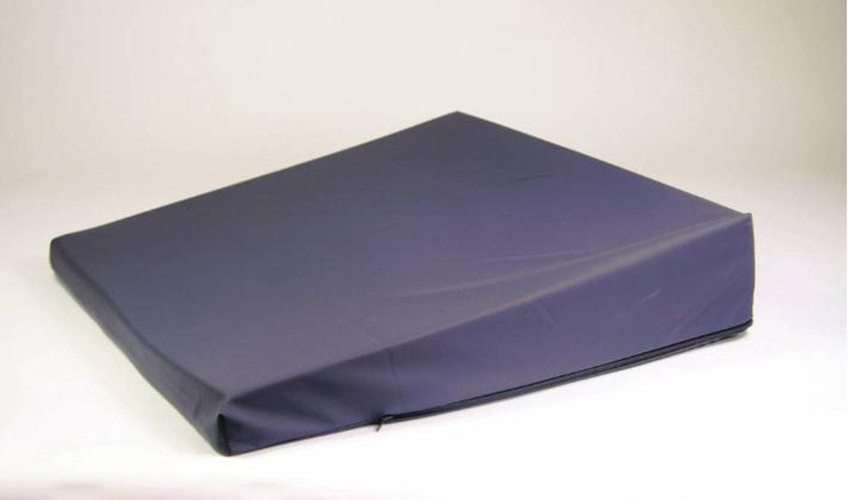 Wigkussen traagschuim visco 40 x 40 x 8 tot 2 cm met PU 210 hoes