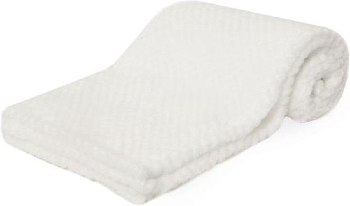 Soft Touch Deken Cream Waffle Junior 75 X 100 Cm Polyester Wit