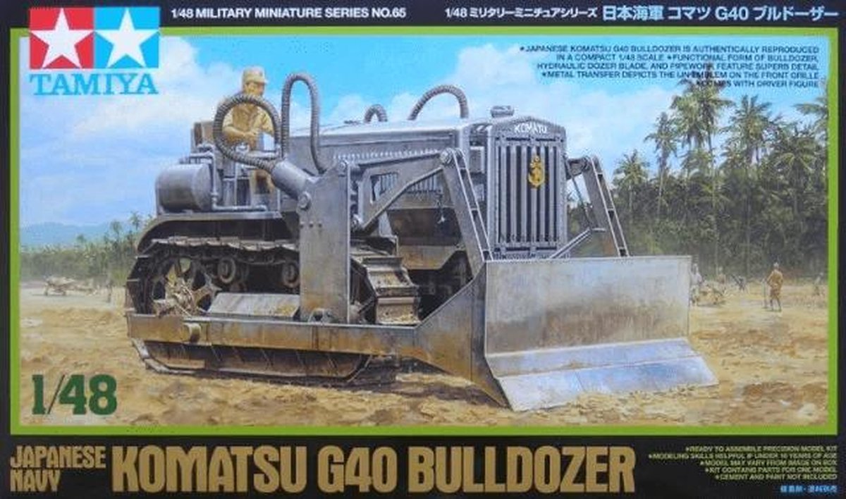1:48 Tamiya 32565 IJN Komatsu G40 Bulldozer with 1 Figure Plastic kit