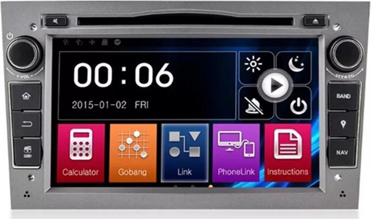 Voltario® opel autoradio navigatie / bluetooth/ carkit/streamen/ 7 inch scherm /kleur grijs
