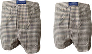Embrator 2-stuks mannen Boxershort geweven katoen wit/beige/zwart 4XL