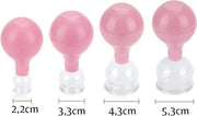 Edoir - Cellulite Cups - Massage Cupping Set voor Spierherstel - Glazen Pods - Roze Volledige Set 4 stuks