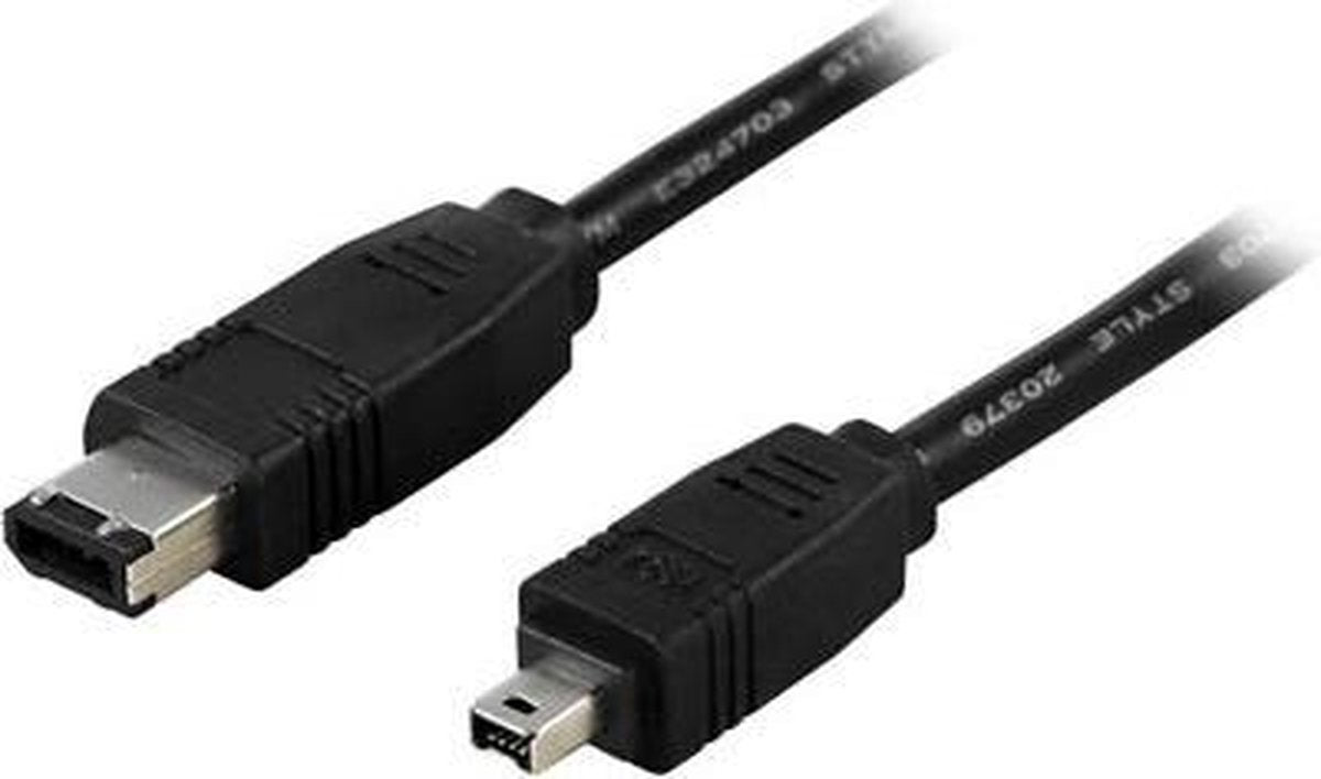 Deltaco FW-9 2m Zwart firewire-kabel