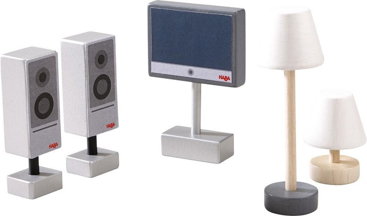 Little Friends - Accessoires Voor Poppenhuis Televisie En Lampen