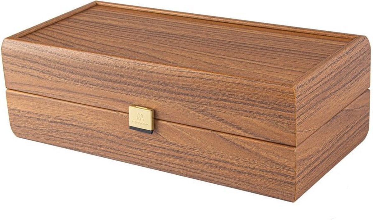 Luxe  Walnoot-houten wijnkist - 35x14x10 cm