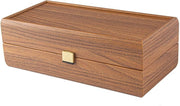 Luxe  Walnoot-houten wijnkist - 35x14x10 cm
