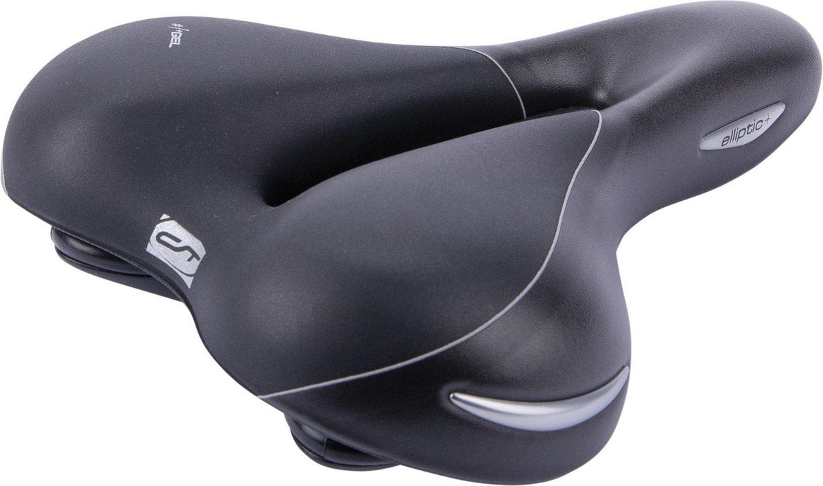 Contec Elliptic + Fietszadel Dames - Zwart - Met +Gel Vulling - 100% Waterdicht