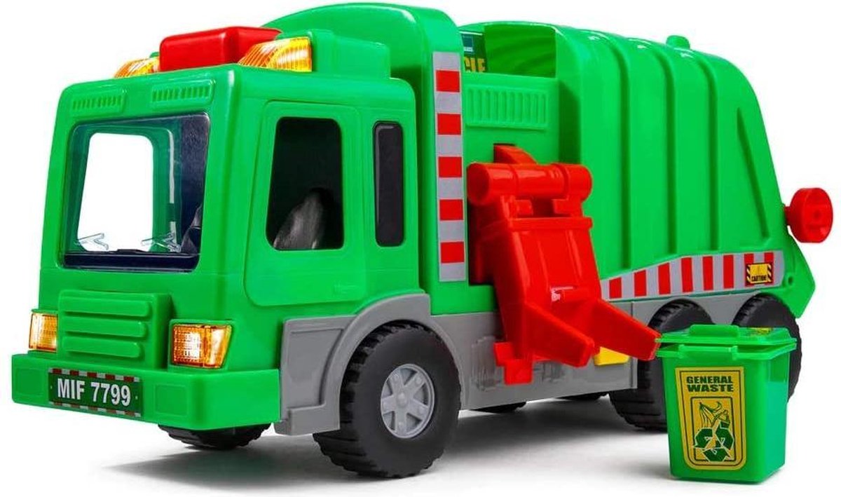 Playkidz Garbage Truck with Lights & Sounds - Vuilniswagen met Licht & Geluid