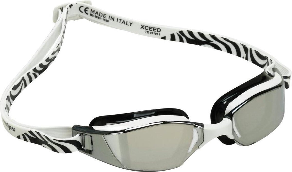 Phelps Xceed - Zwembril - Volwassenen - Mirrored Lens - Wit/Zwart
