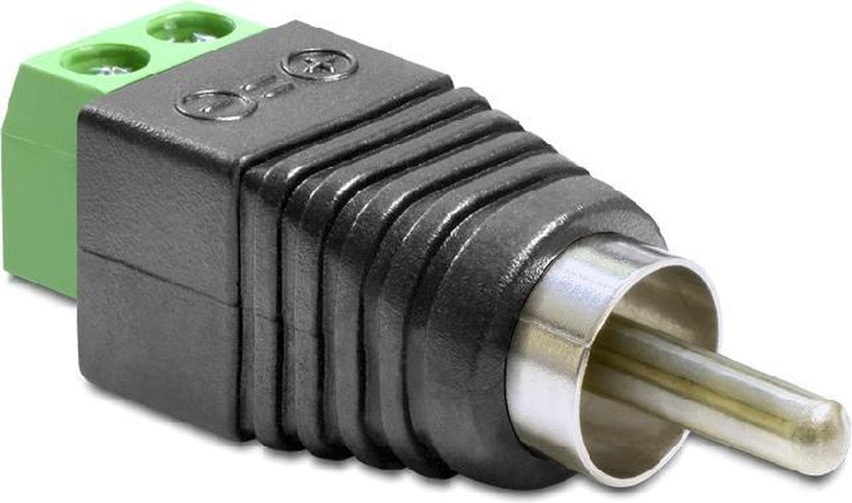 Delock - Adapter Cinch Stecker - Terminalblock 2 Pin